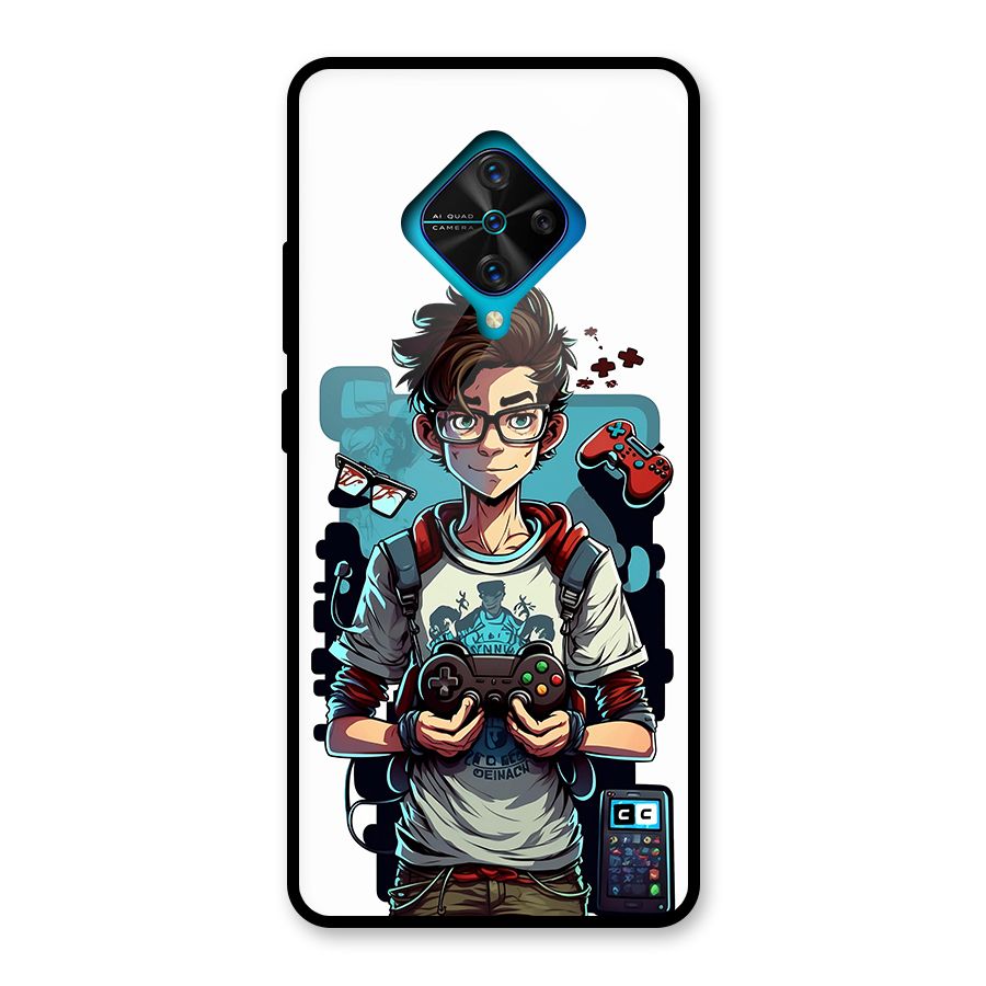 Cool Gamer Guy Glass Back Case for Vivo S1 Pro