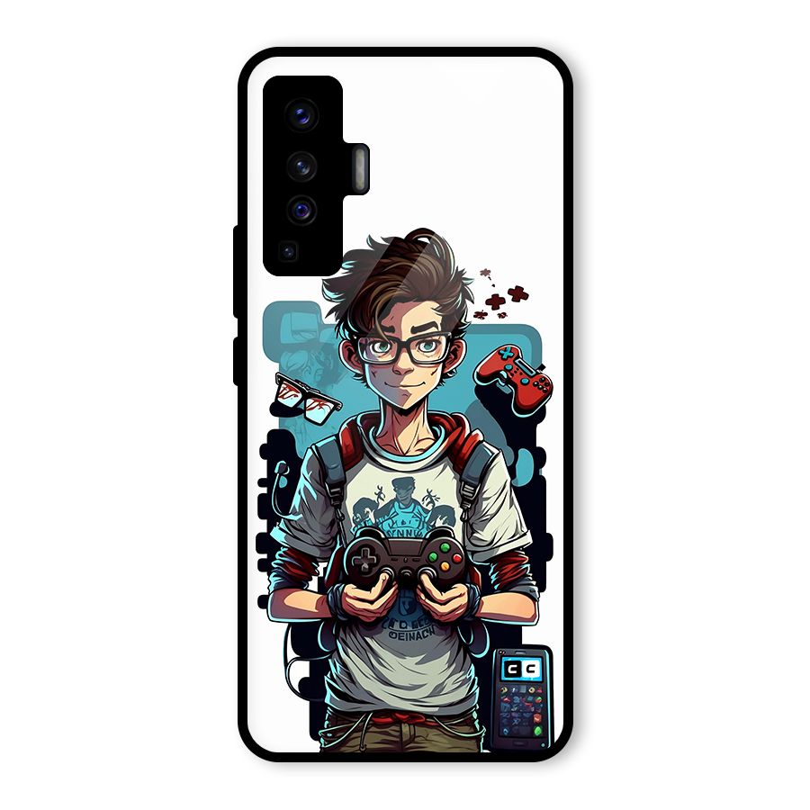 Cool Gamer Guy Glass Back Case for Vivo X50