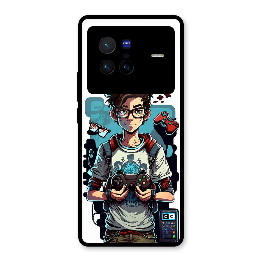 Cool Gamer Guy Glass Back Case for Vivo X80