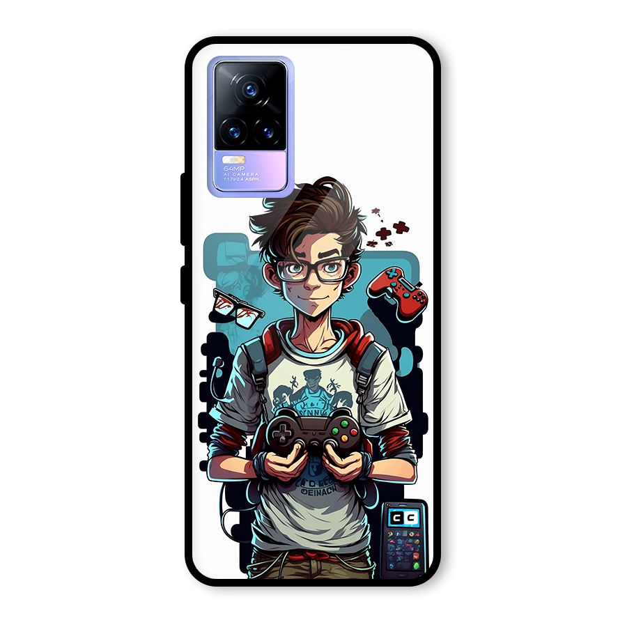 Cool Gamer Guy Glass Back Case for Vivo Y73