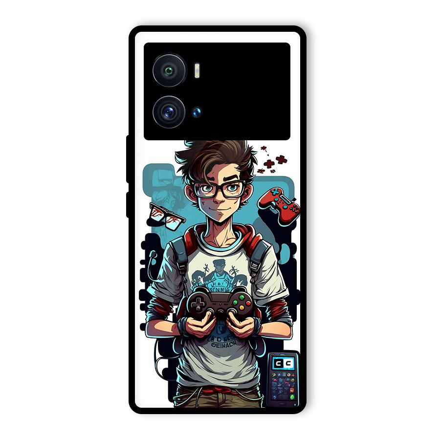 Cool Gamer Guy Glass Back Case for Vivo iQOO 9 Pro