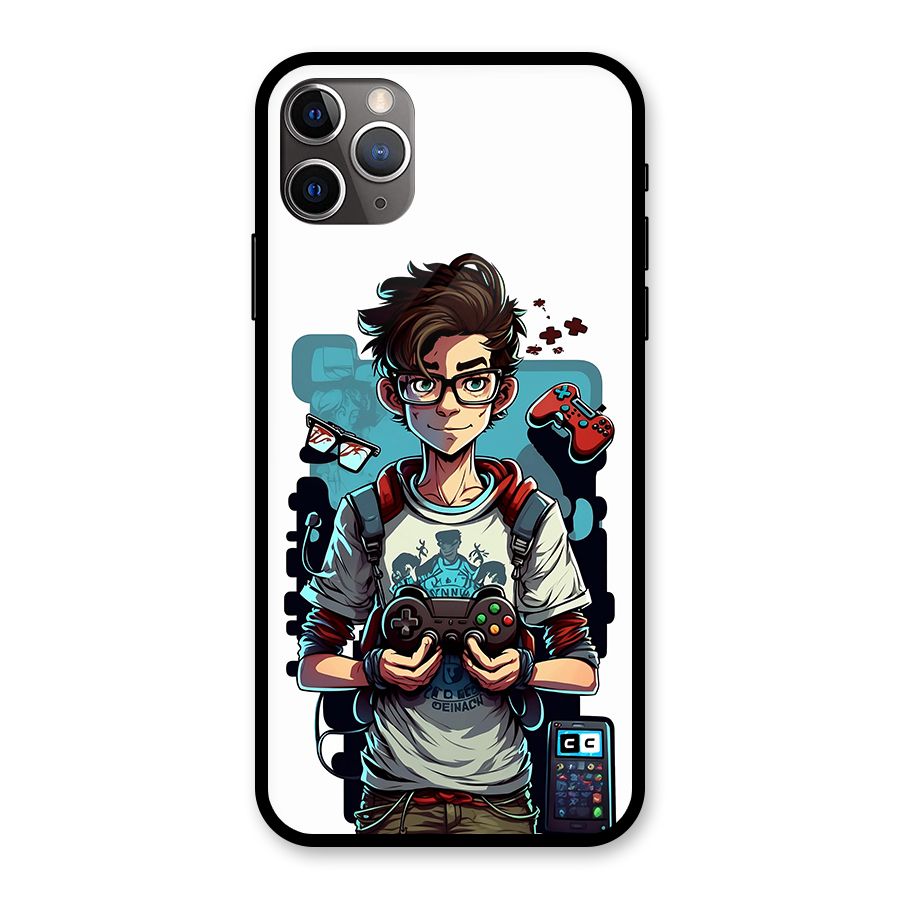 Cool Gamer Guy Glass Back Case for iPhone 11 Pro Max