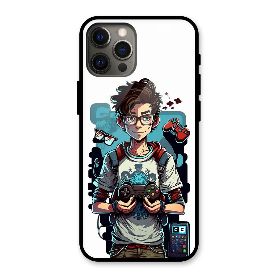 Cool Gamer Guy Glass Back Case for iPhone 12 Pro Max
