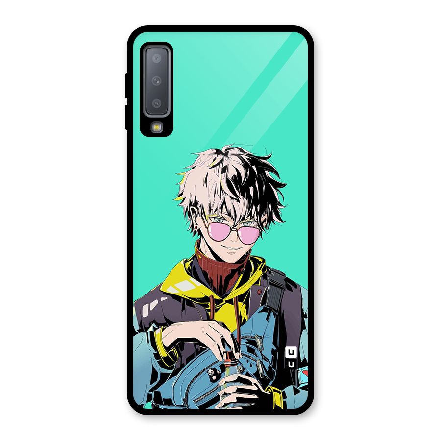 Cool Gojo Glass Back Case for Galaxy A7 (2018)
