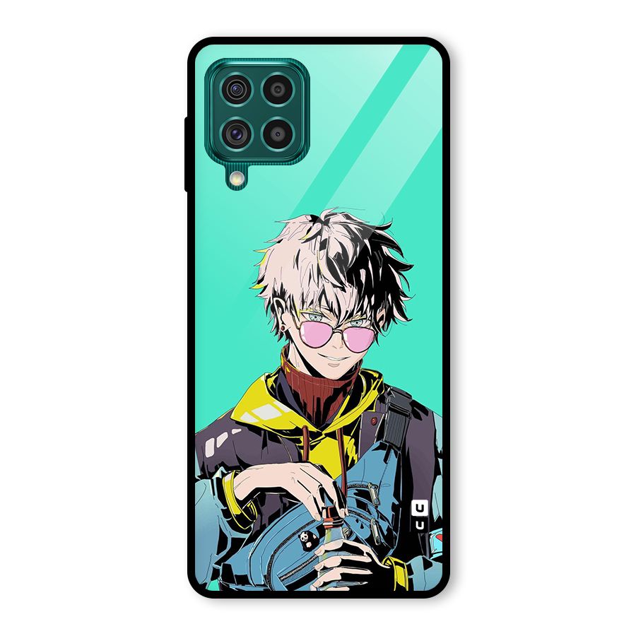 Cool Gojo Glass Back Case for Galaxy F62