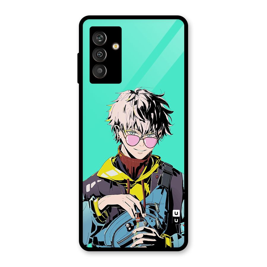 Cool Gojo Glass Back Case for Galaxy M13