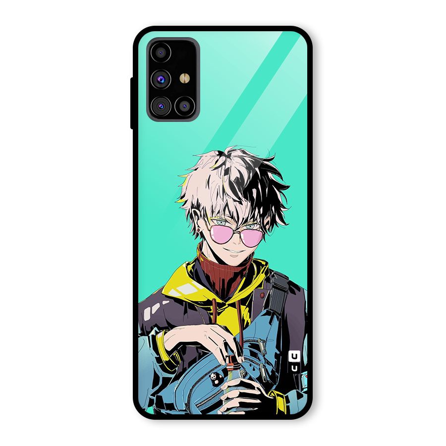 Cool Gojo Glass Back Case for Galaxy M31s