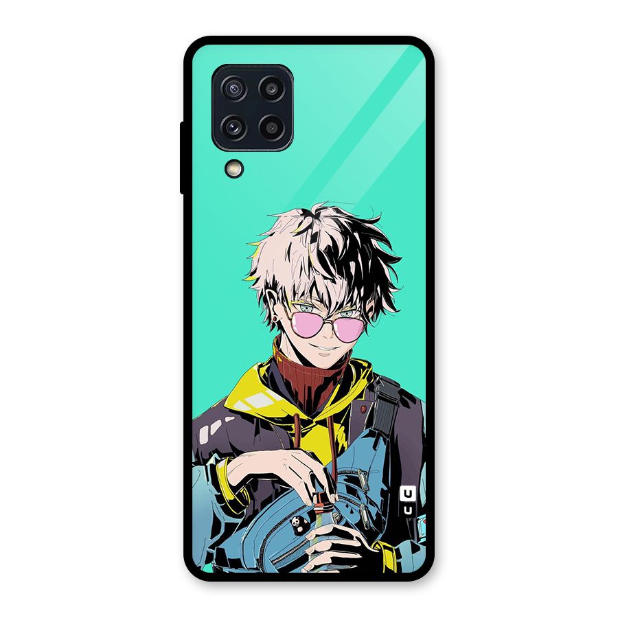 Cool Gojo Glass Back Case for Galaxy M32