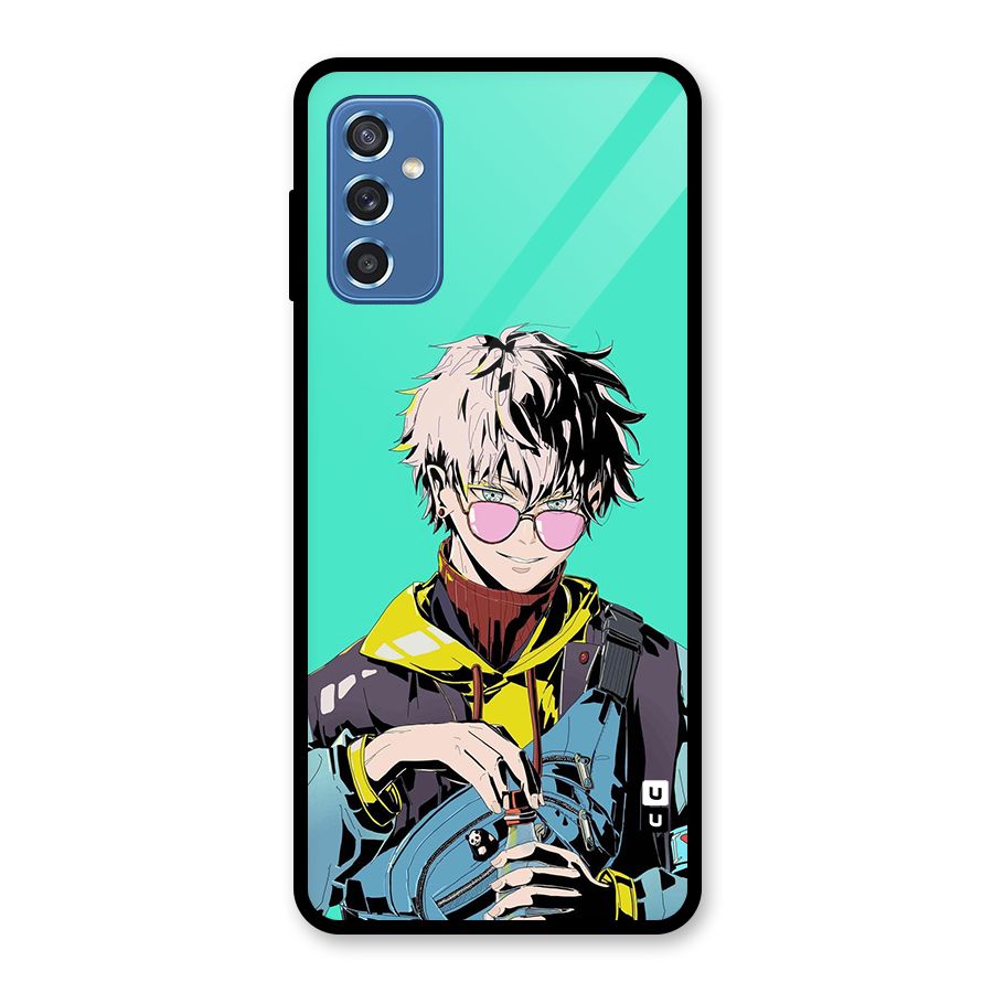 Cool Gojo Glass Back Case for Galaxy M52 5G