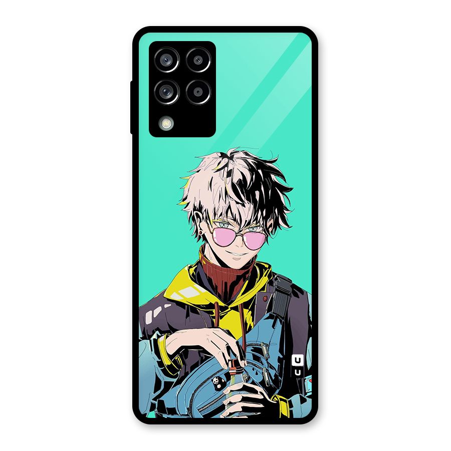 Cool Gojo Glass Back Case for Galaxy M53 5G