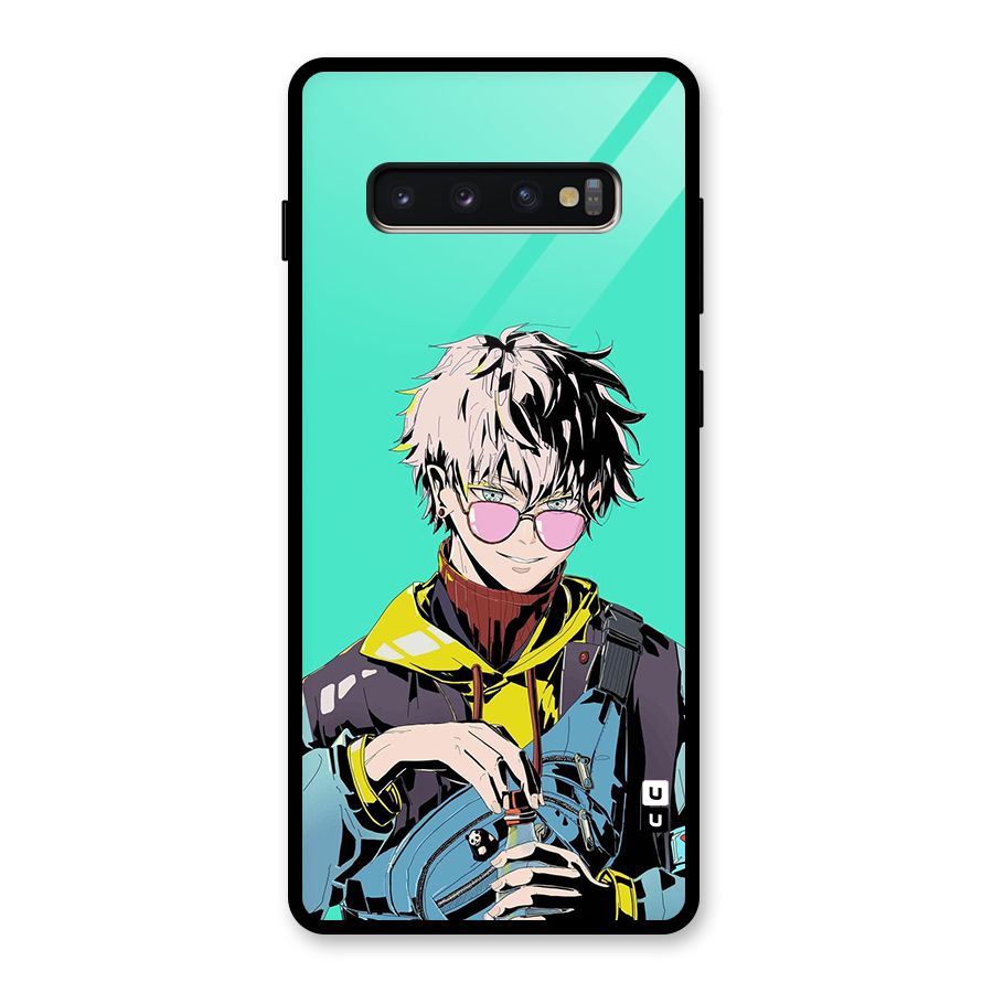 Cool Gojo Glass Back Case for Galaxy S10 Plus