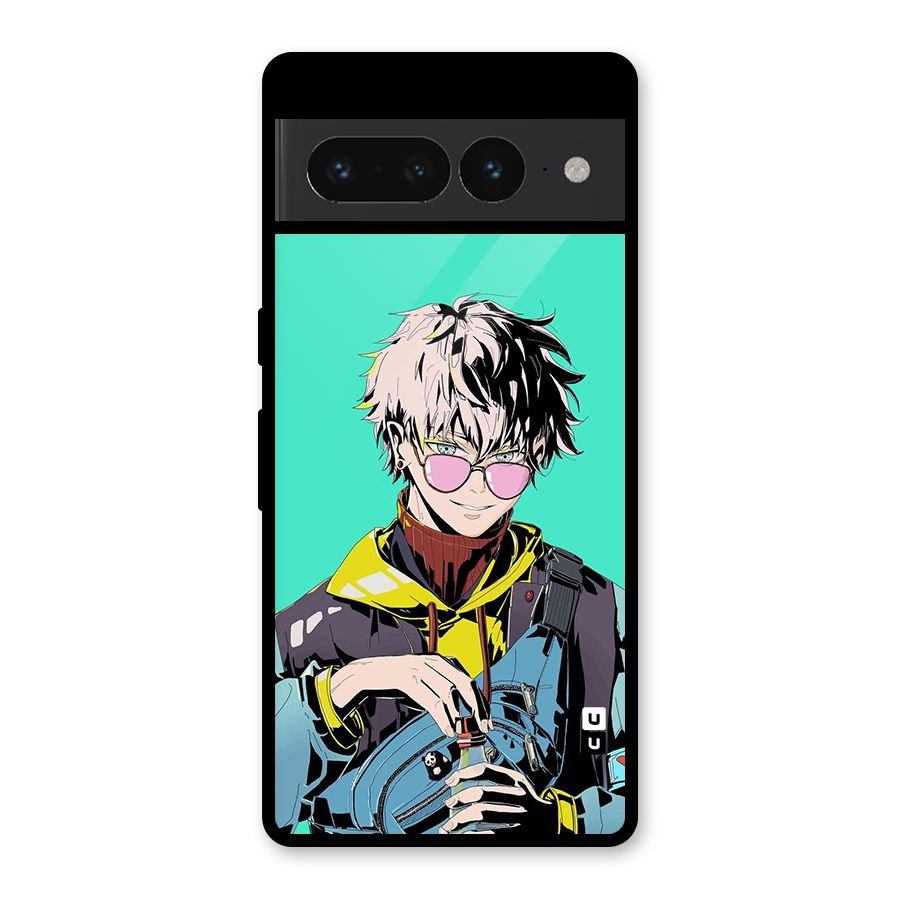 Cool Gojo Glass Back Case for Google Pixel 7 Pro