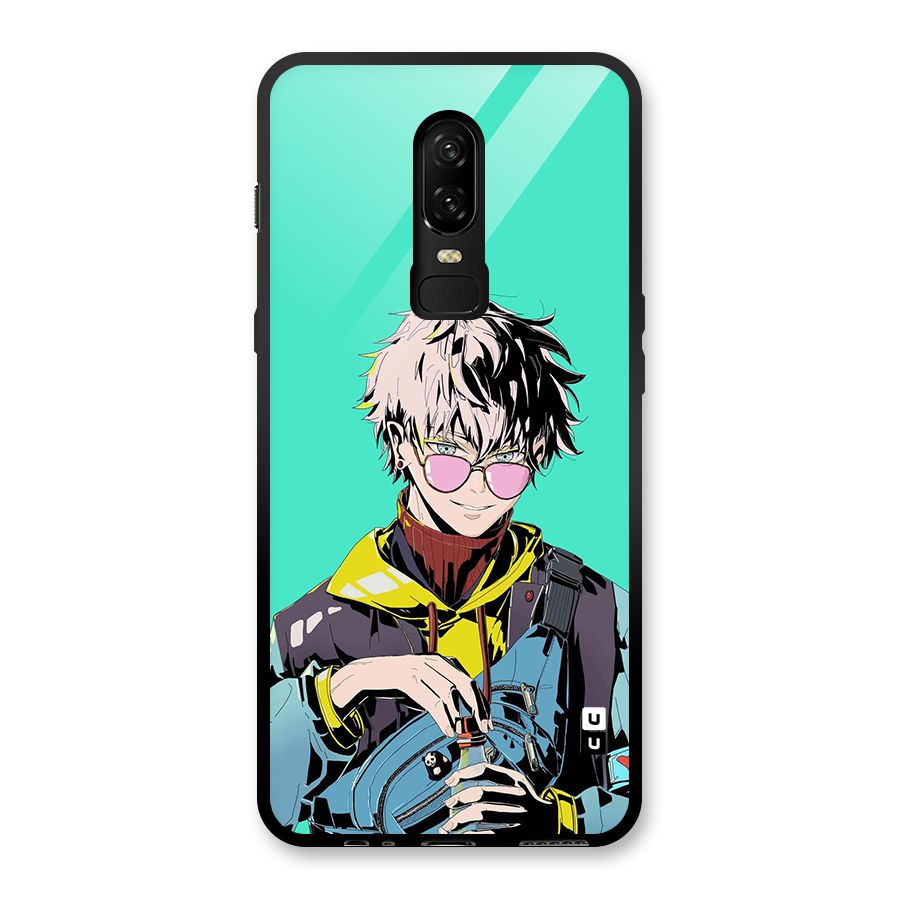 Cool Gojo Glass Back Case for OnePlus 6