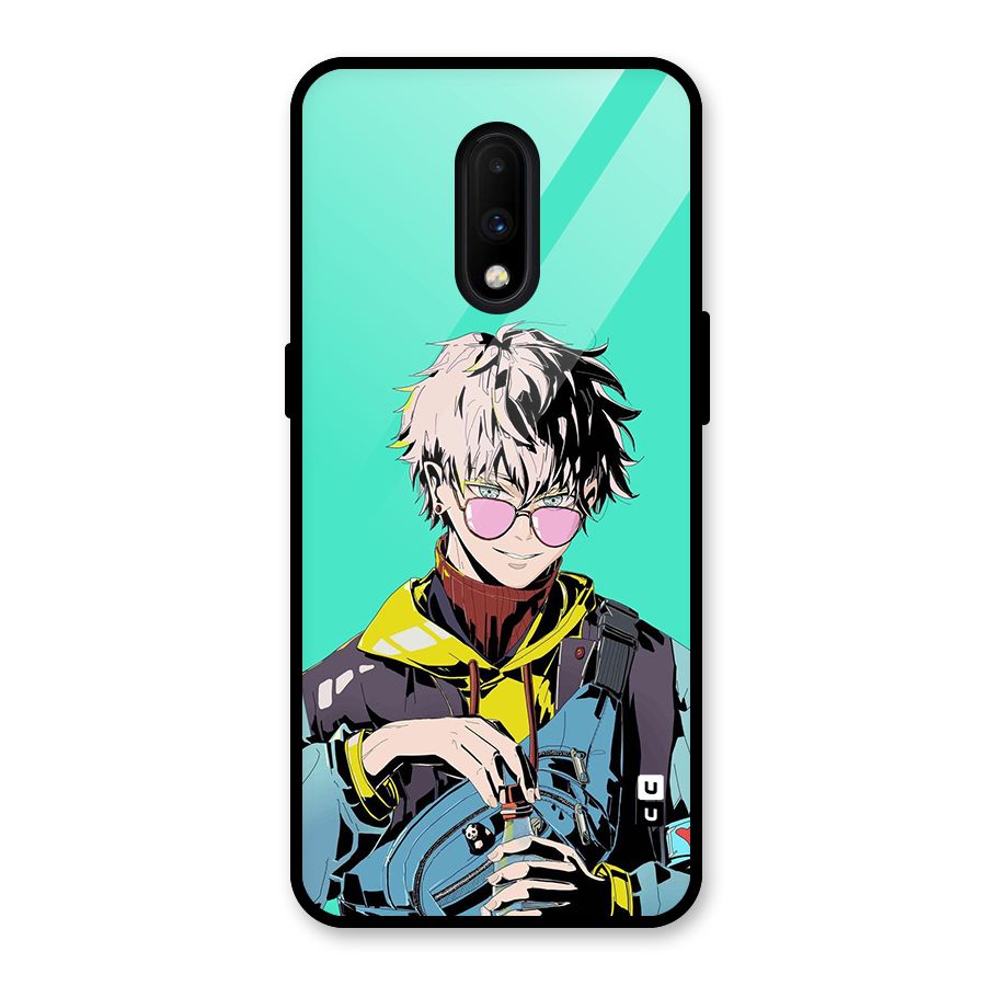 Cool Gojo Glass Back Case for OnePlus 7