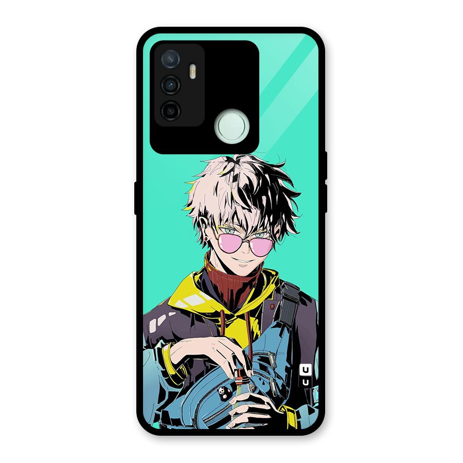 Cool Gojo Glass Back Case for Oppo A53