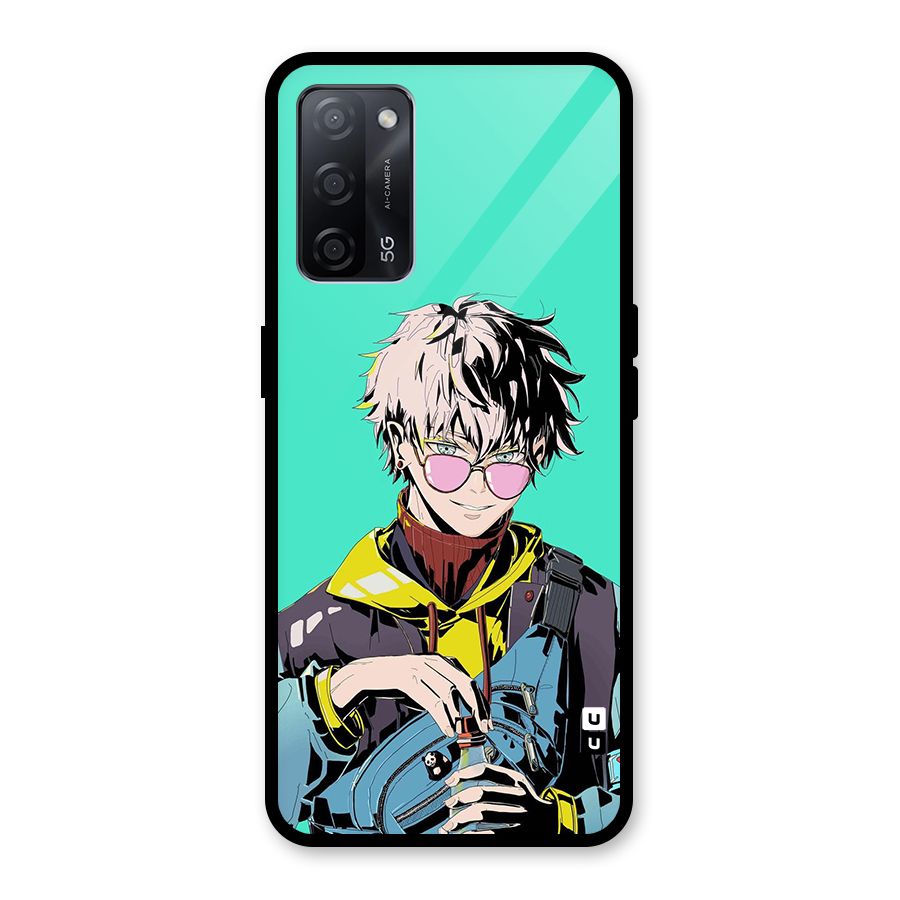 Cool Gojo Glass Back Case for Oppo A53s 5G