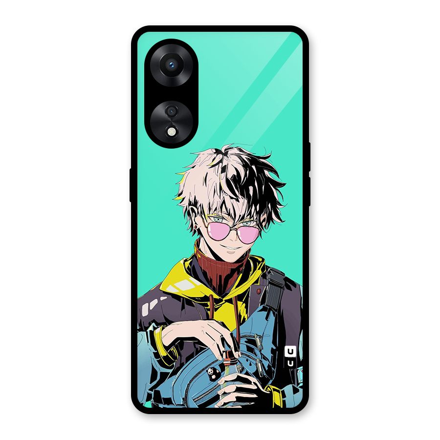 Cool Gojo Glass Back Case for Oppo A78
