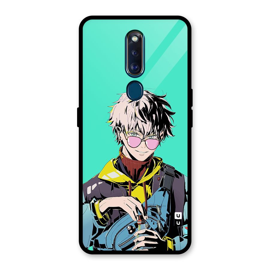 Cool Gojo Glass Back Case for Oppo F11 Pro