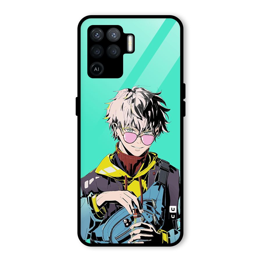 Cool Gojo Glass Back Case for Oppo F19 Pro