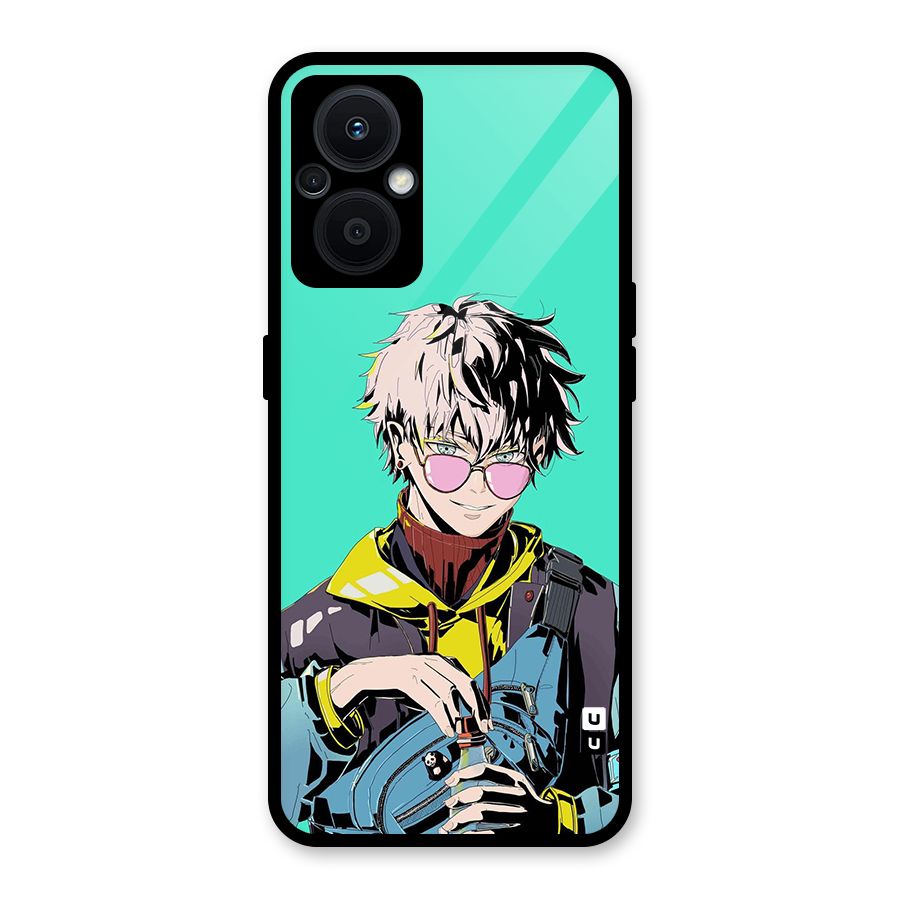 Cool Gojo Glass Back Case for Oppo F21s Pro 5G