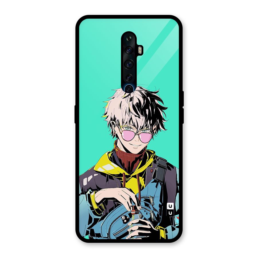 Cool Gojo Glass Back Case for Oppo Reno2 F