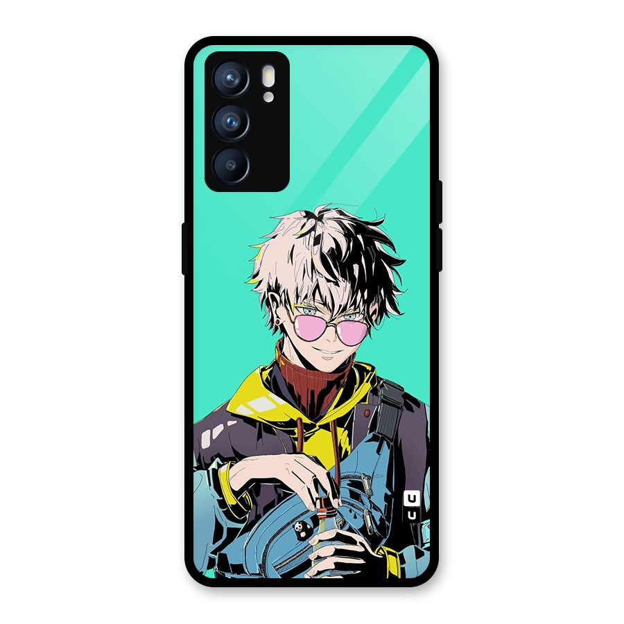 Cool Gojo Glass Back Case for Oppo Reno6 5G