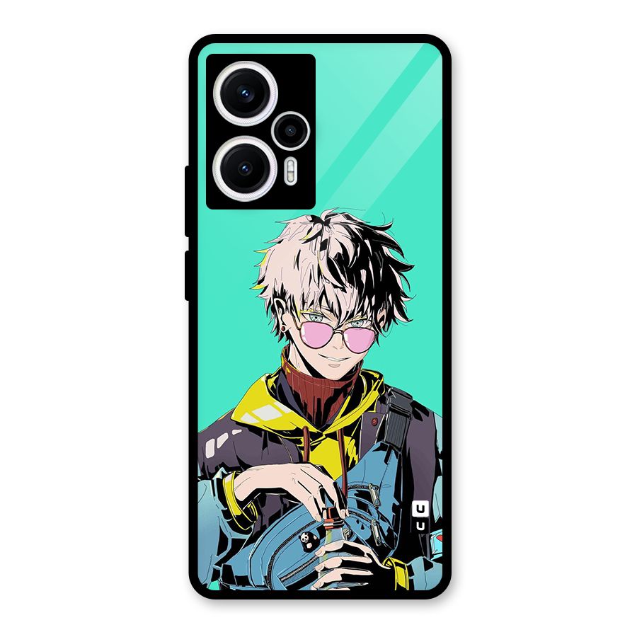 Cool Gojo Glass Back Case for Poco F5