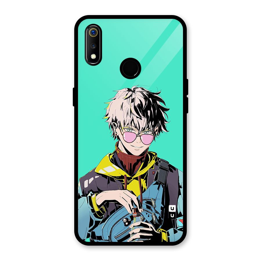 Cool Gojo Glass Back Case for Realme 3i
