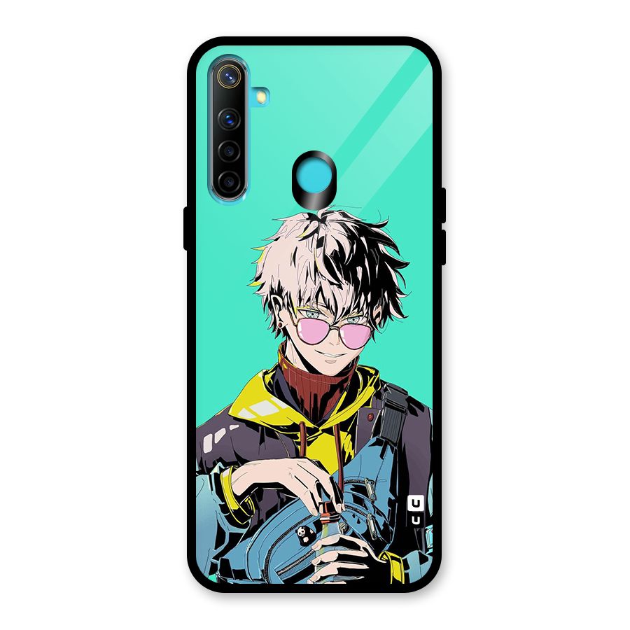 Cool Gojo Glass Back Case for Realme 5i