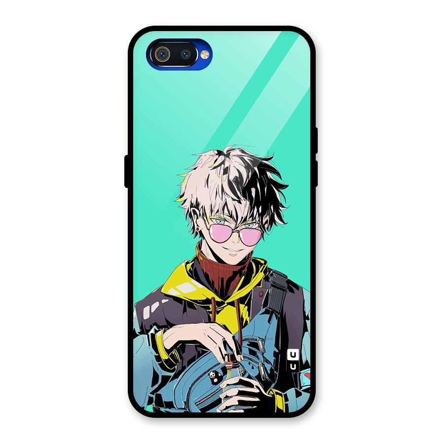 Cool Gojo Glass Back Case for Realme C2