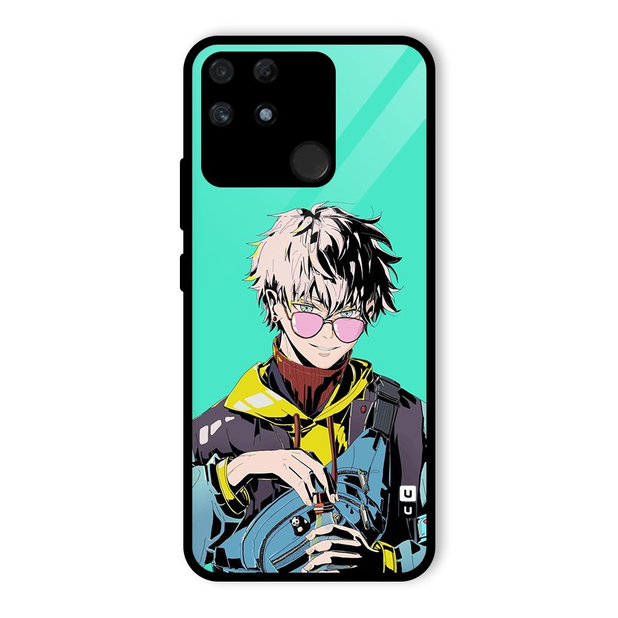 Cool Gojo Glass Back Case for Realme Narzo 50A