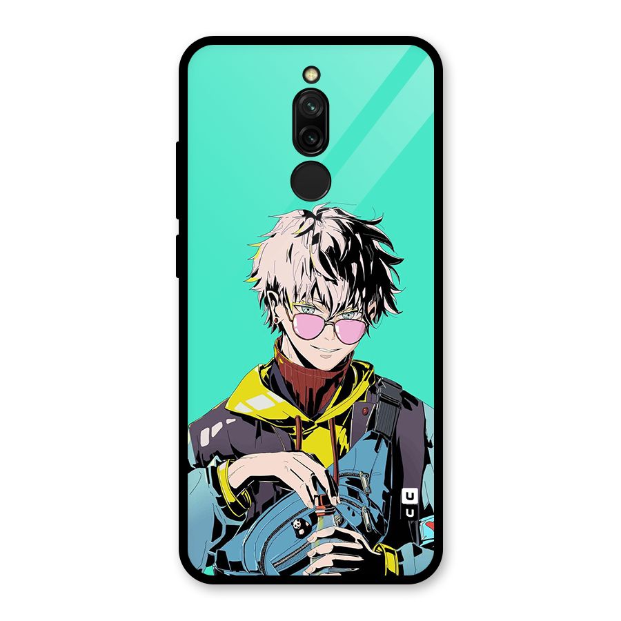 Cool Gojo Glass Back Case for Redmi 8