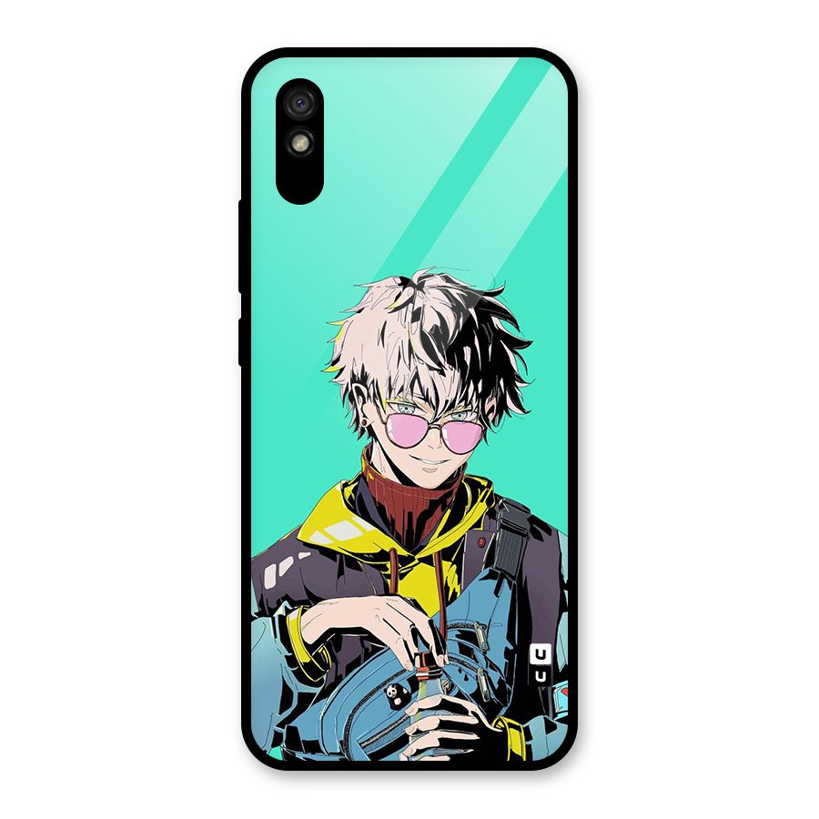 Cool Gojo Glass Back Case for Redmi 9A