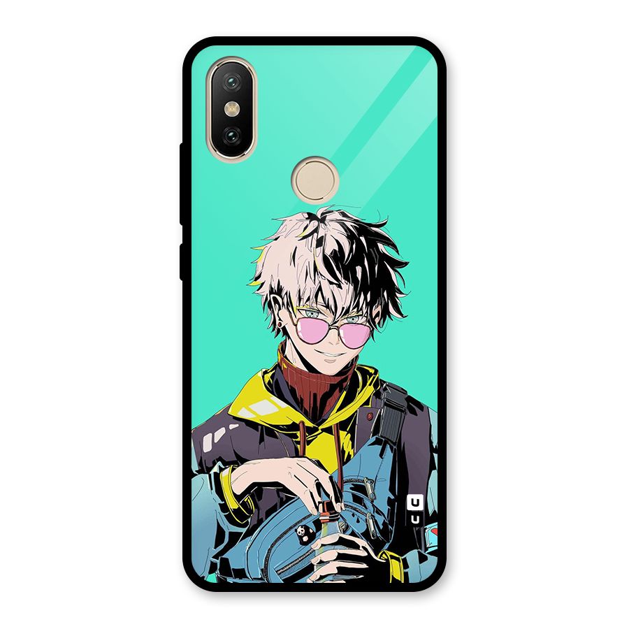Cool Gojo Glass Back Case for Redmi A2