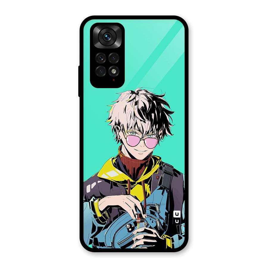 Cool Gojo Glass Back Case for Redmi Note 11