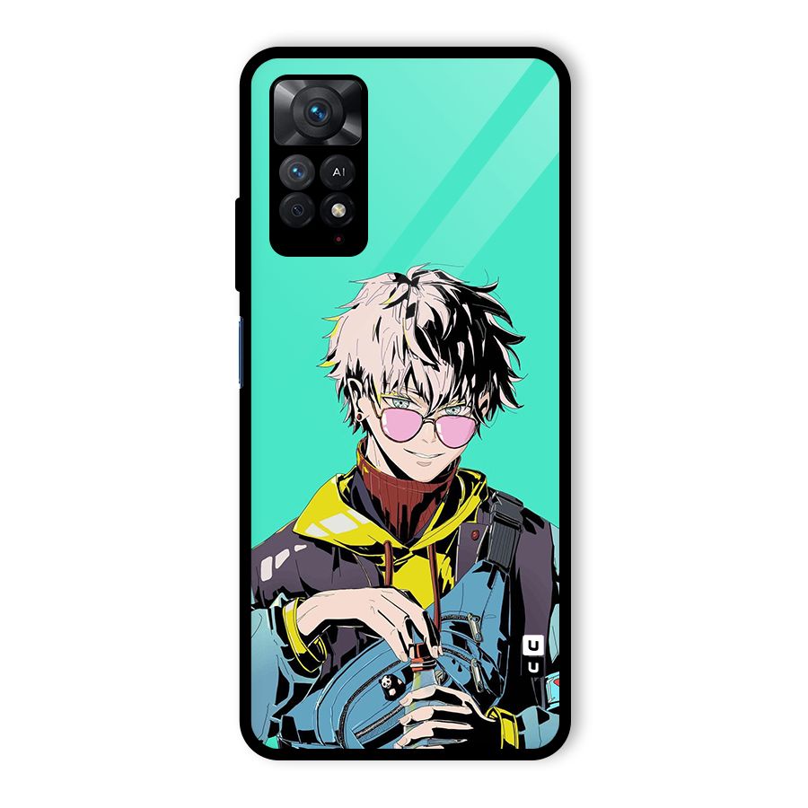 Cool Gojo Glass Back Case for Redmi Note 11 Pro Plus 5G