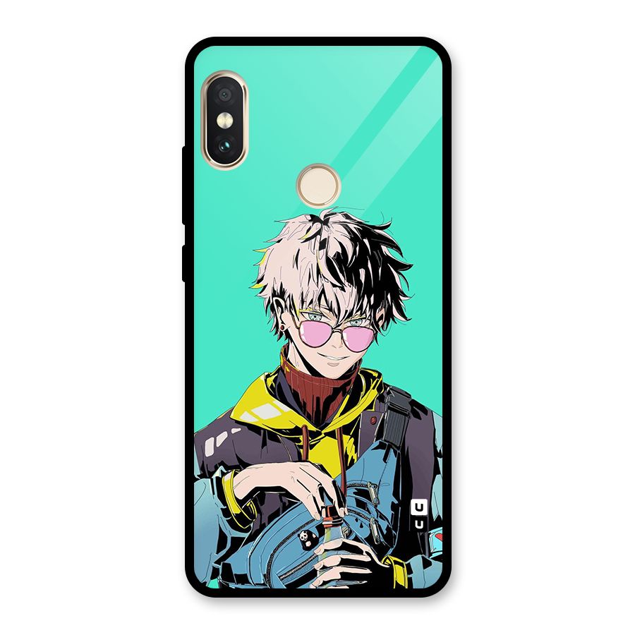 Cool Gojo Glass Back Case for Redmi Note 5 Pro