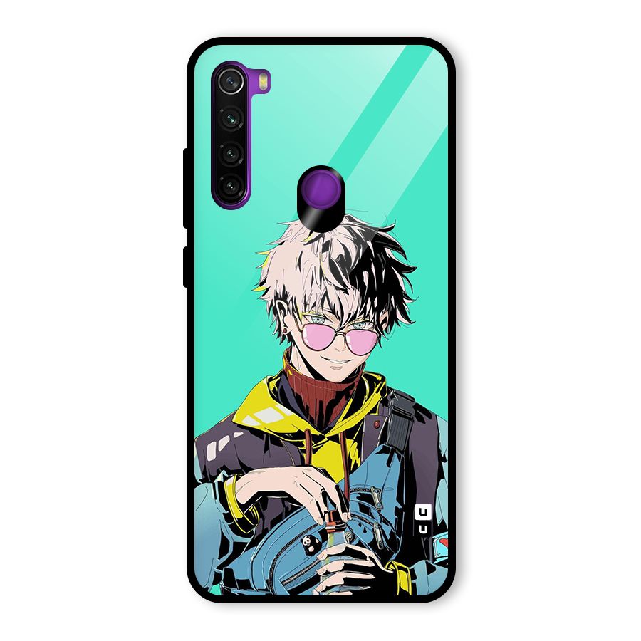 Cool Gojo Glass Back Case for Redmi Note 8