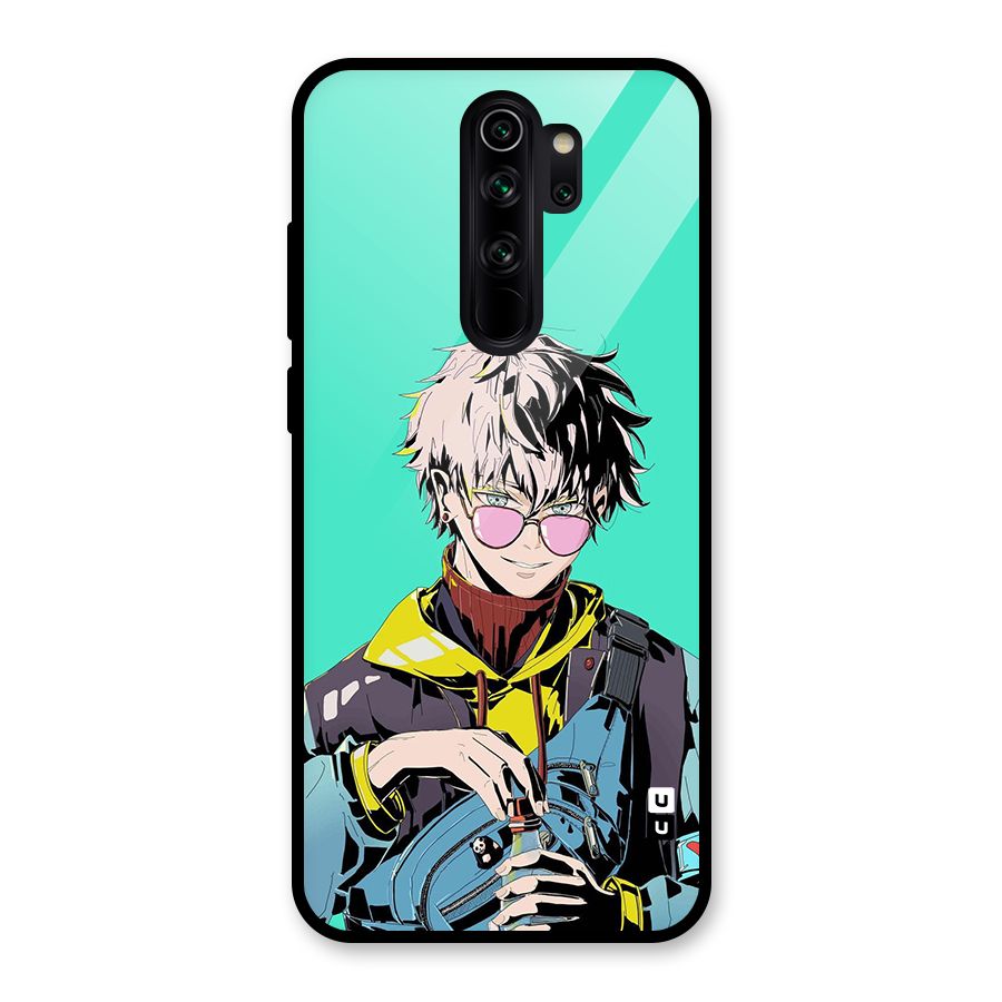Cool Gojo Glass Back Case for Redmi Note 8 Pro