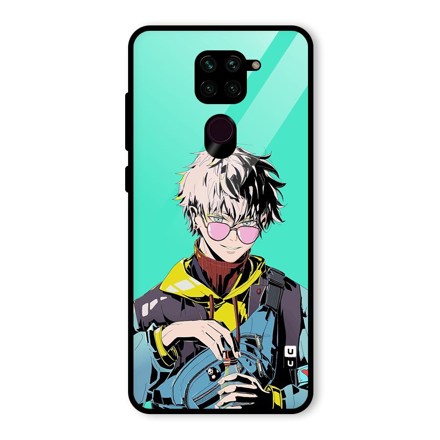 Cool Gojo Glass Back Case for Redmi Note 9