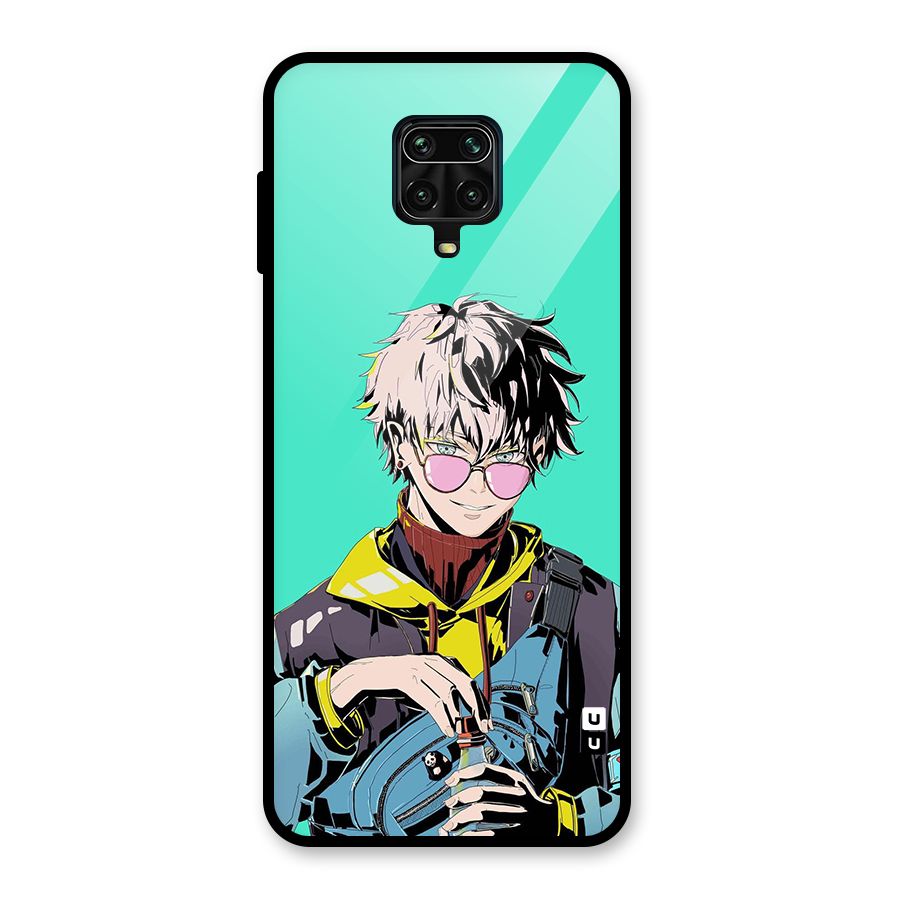Cool Gojo Glass Back Case for Redmi Note 9 Pro