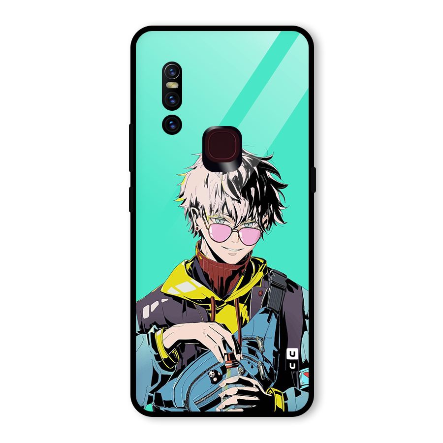 Cool Gojo Glass Back Case for Vivo V15
