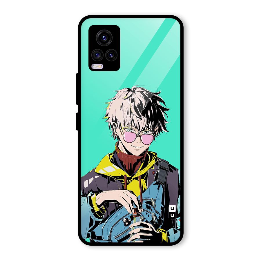 Cool Gojo Glass Back Case for Vivo V20