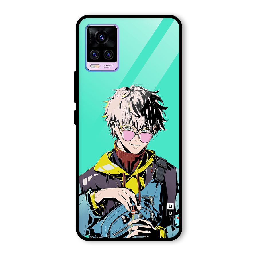 Cool Gojo Glass Back Case for Vivo V20 Pro