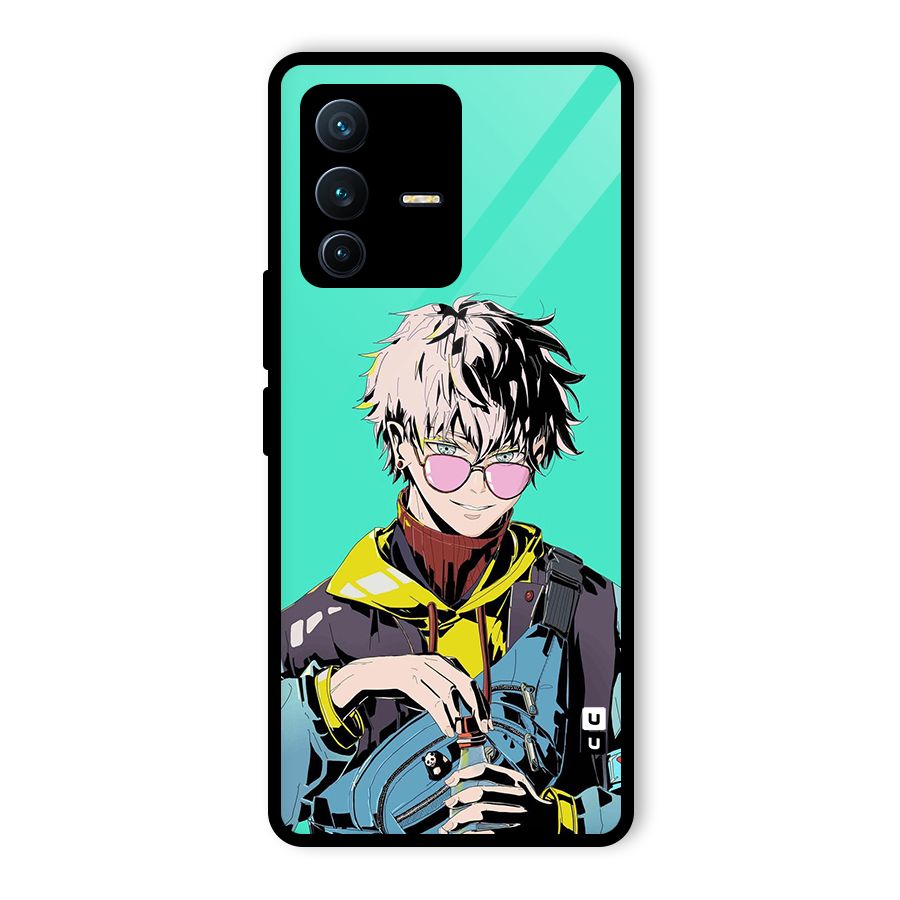 Cool Gojo Glass Back Case for Vivo V23 Pro