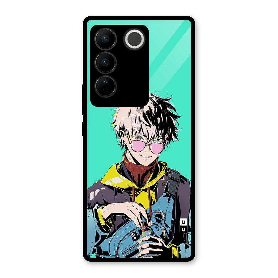 Cool Gojo Glass Back Case for Vivo V27