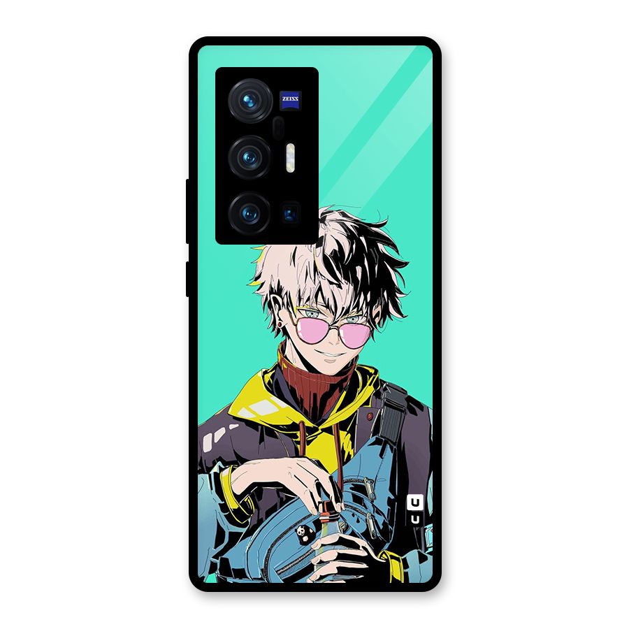 Cool Gojo Glass Back Case for Vivo X70 Pro Plus