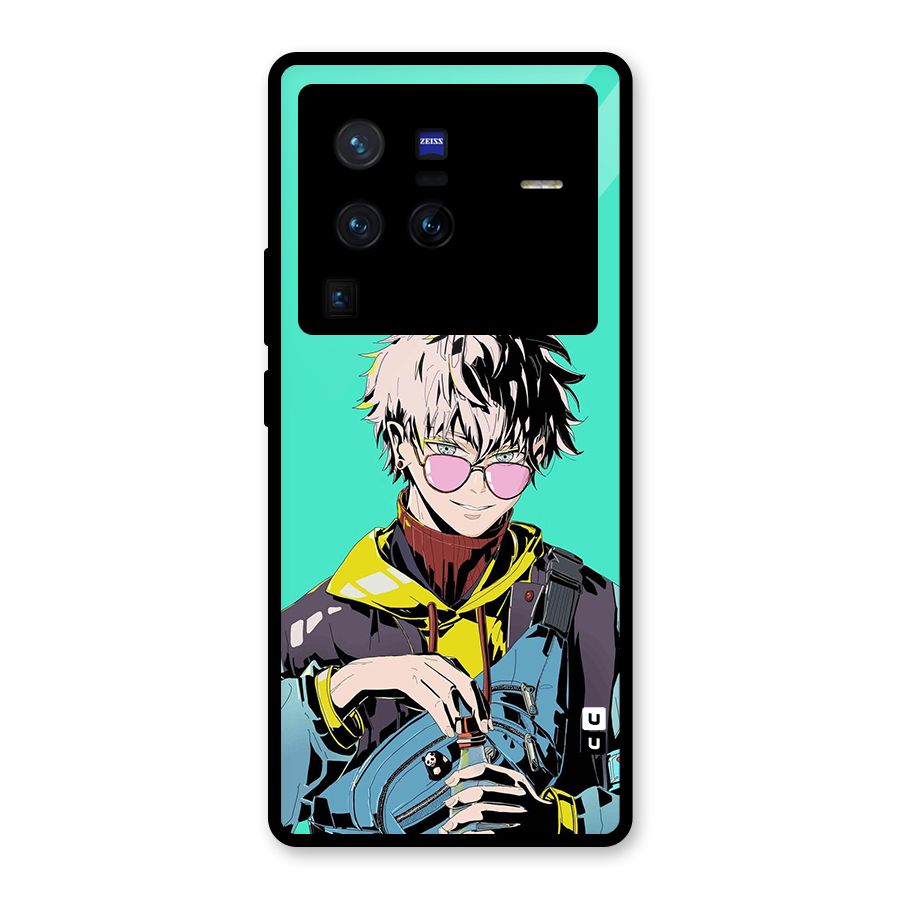 Cool Gojo Glass Back Case for Vivo X80 Pro