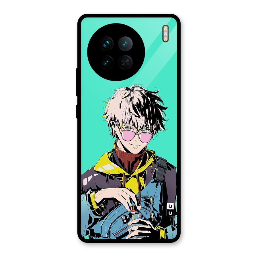 Cool Gojo Glass Back Case for Vivo X90