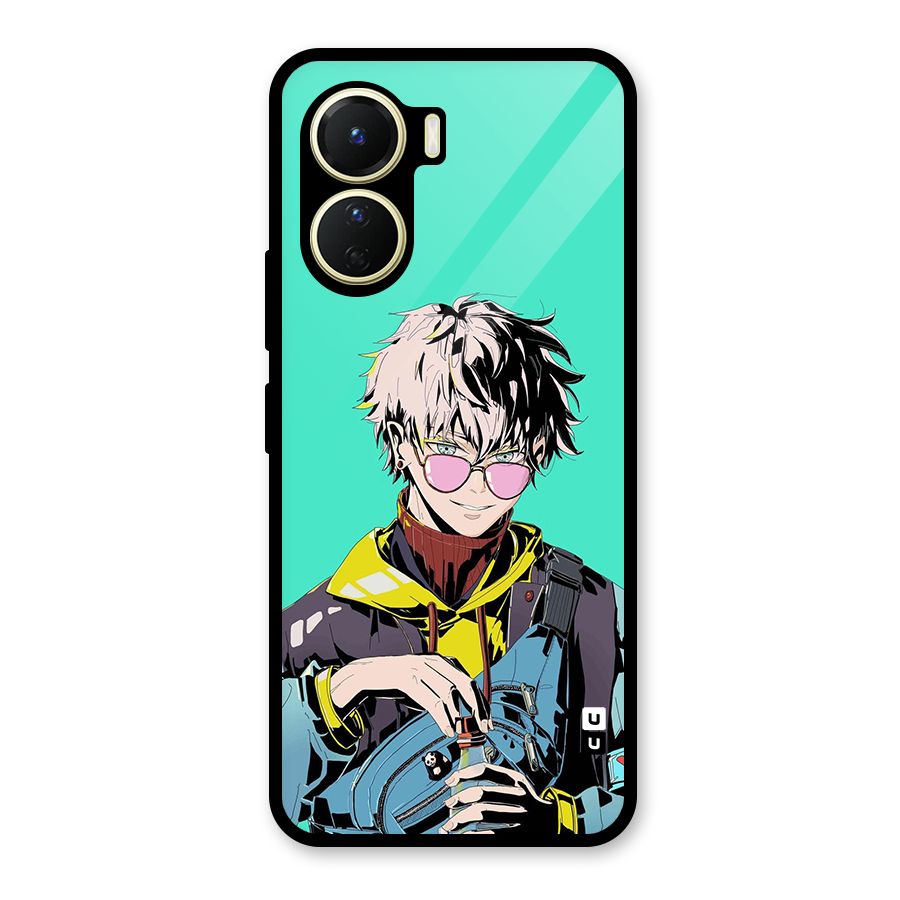 Cool Gojo Glass Back Case for Vivo Y16